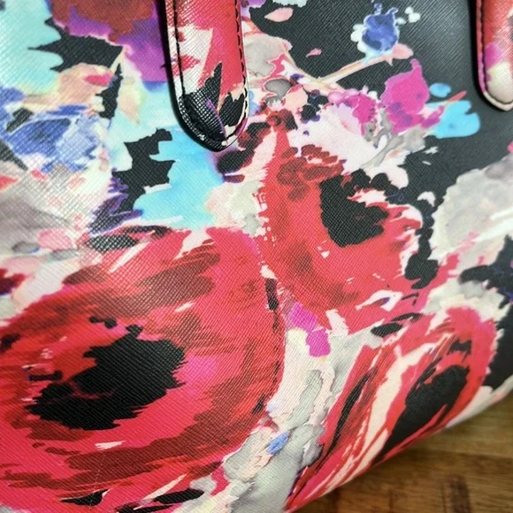 Kate Spade Black and Pink Floral Shoulder Bag - Picture 4 of 16